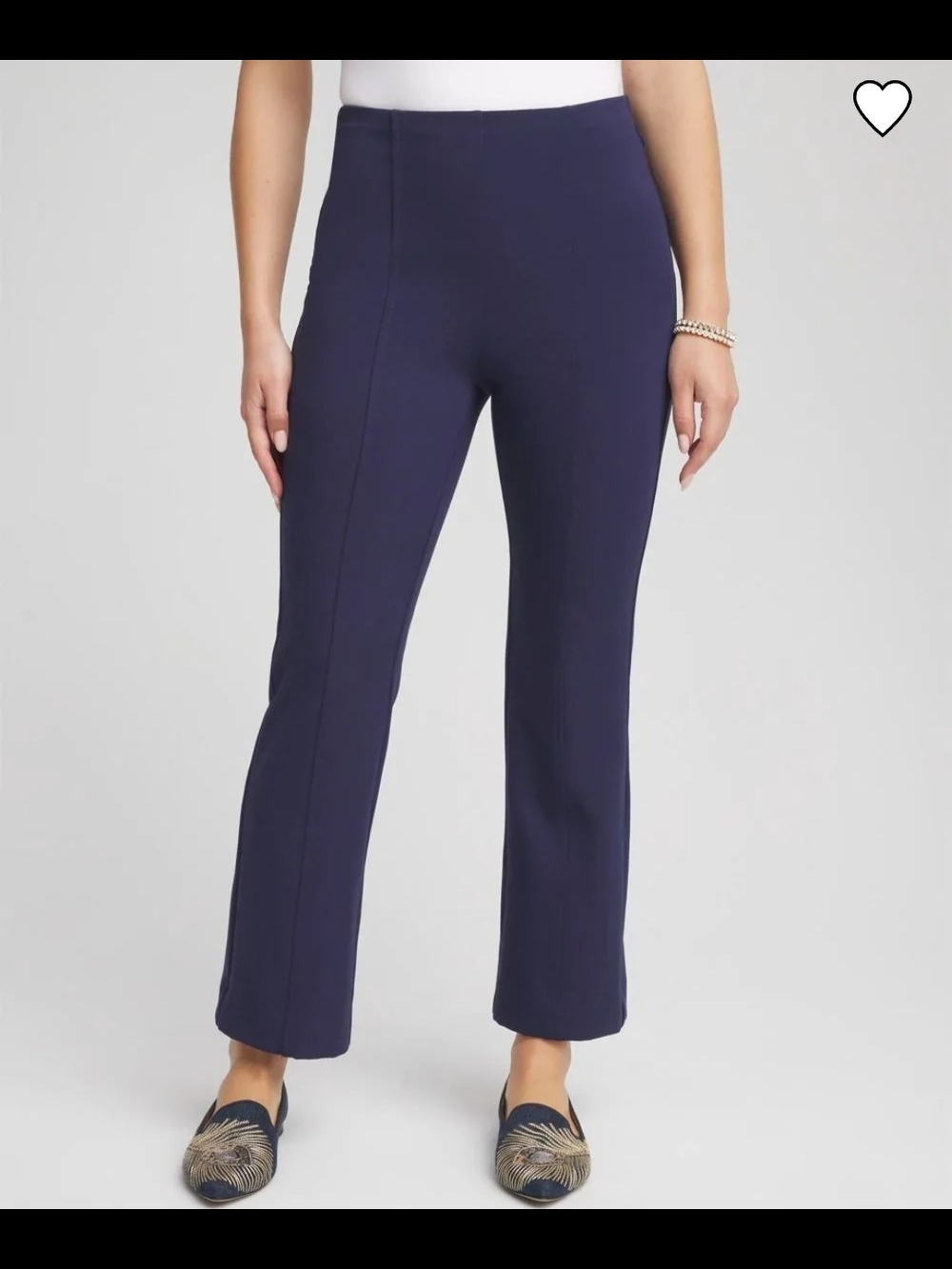 Lightweight Juliet Navy Ankle Pull-On Pants
